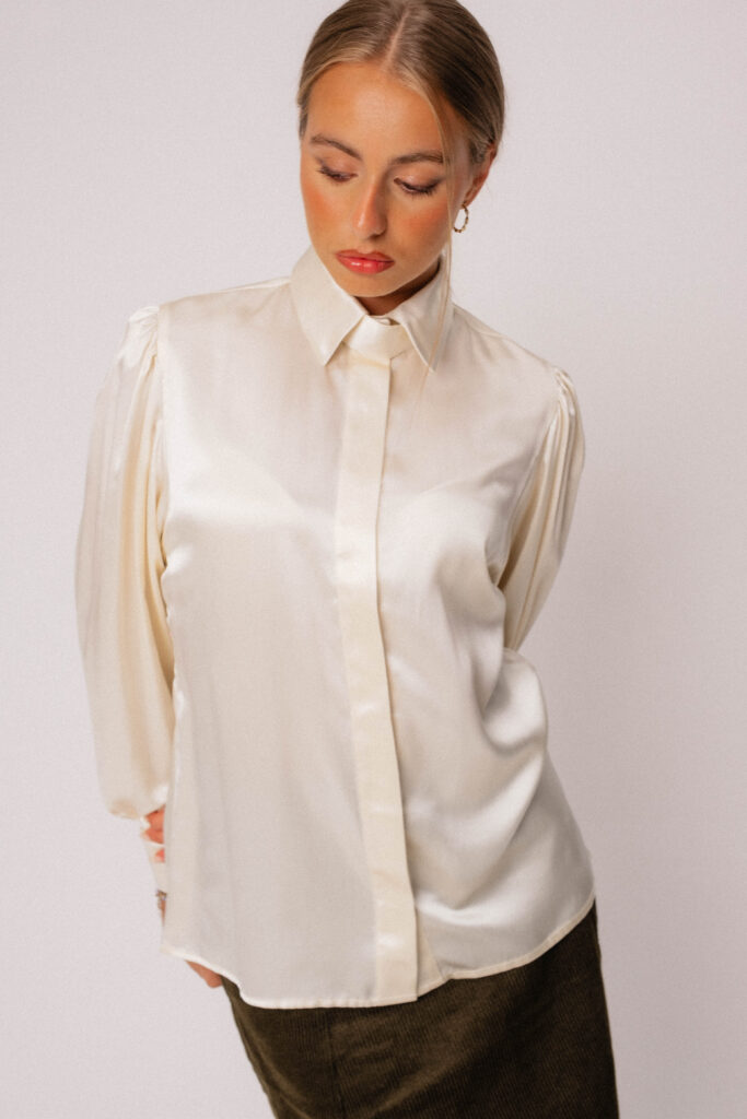 chewton silk ivory blouse by lutea somerset